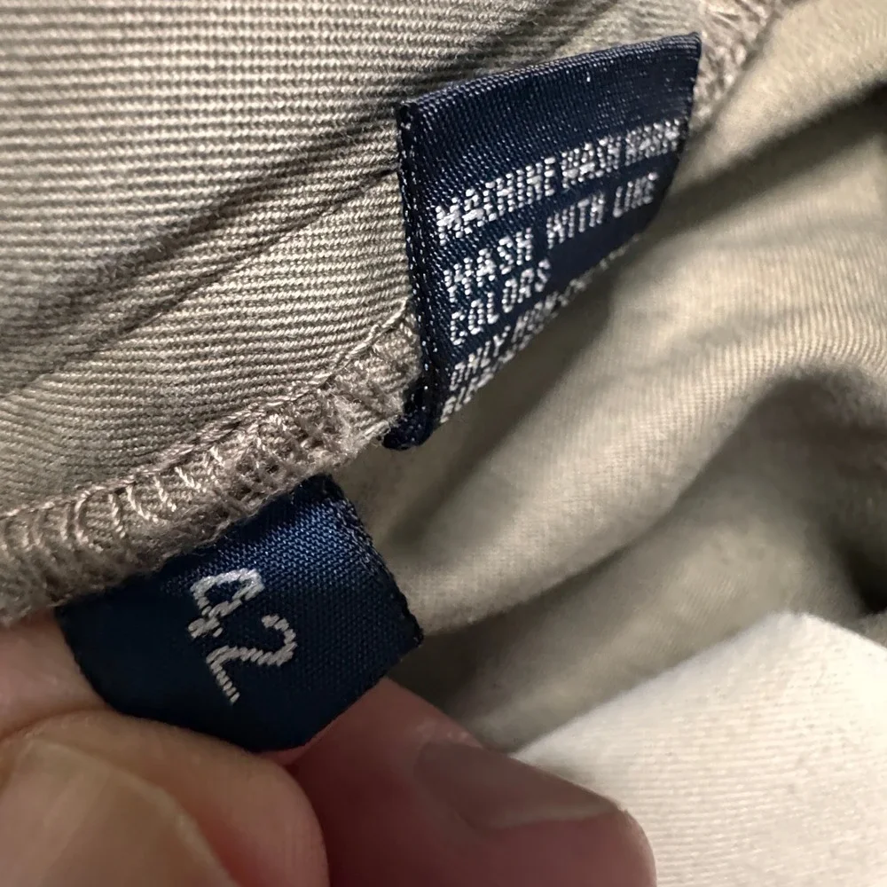Vintage Polo Ralph Lauren Tyler Short Men's Khaki Pleated Cotton Chino Shorts 42